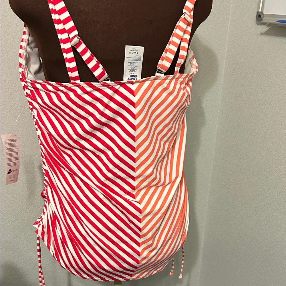 Lands' End Pink Striped Women's Swimsuit too sz 14 DD - Picture 6 of 8